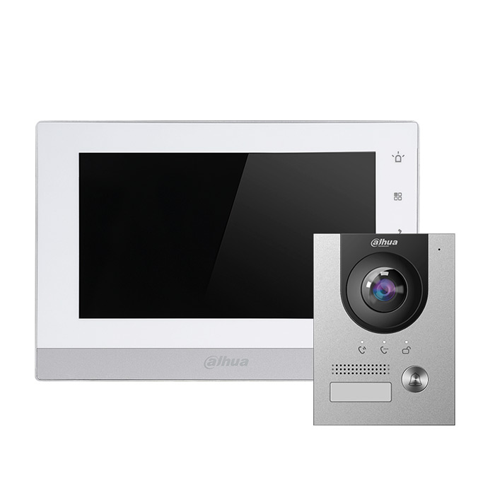 Комплект відеодомофону Dahua DHI-VTH1550CH-S2 + DHI-VTO2201F-P