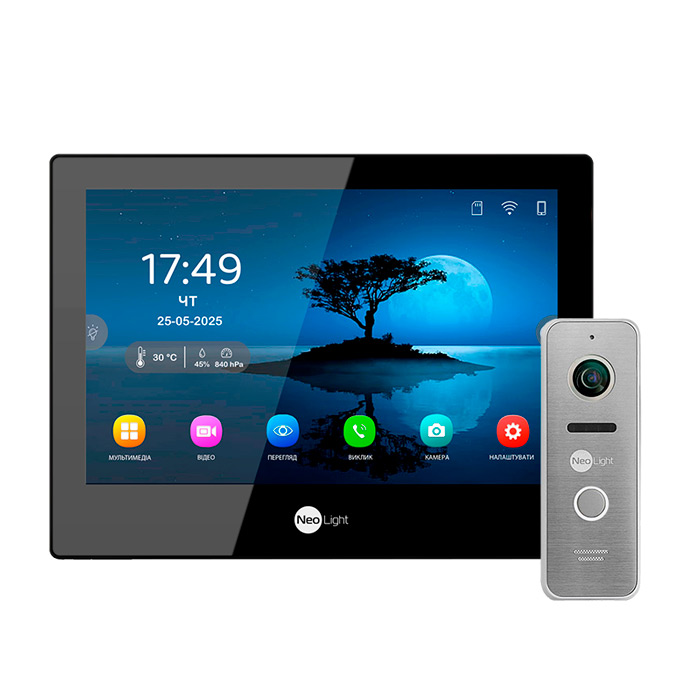 Комплект відеодомофону NeoLight Alpha Hybrid HD KIT B/Silver