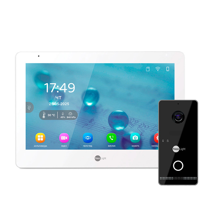 Комплект відеодомофону NeoLight Mezzo Hybrid IPWO KIT Black