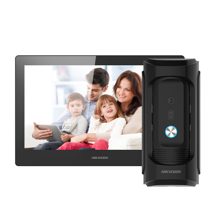 Комплект відеодомофону Hikvision DS-KH8520-WTE1 + DS-KB8113-IME1