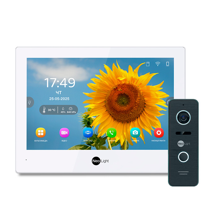 Комплект відеодомофону NeoLight Alpha Hybrid HD KIT Black