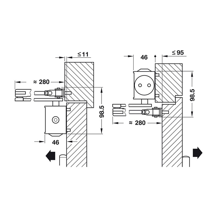 Дверний доводчик DORMAKABA TS 83 EN3-6