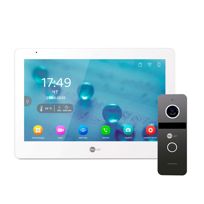 Комплект відеодомофону NeoLight Mezzo Hybrid HD KIT Graphite