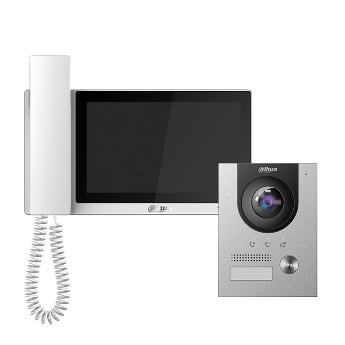 Комплект відеодомофону Dahua DHI-VTH5421EW-H + DHI-VTO2201F-P