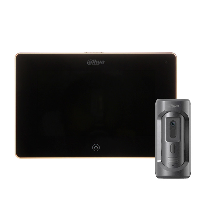 Комплект відеодомофону Dahua DHI-VTH5221D-S2 + DHI-VTO2101E-P-S1