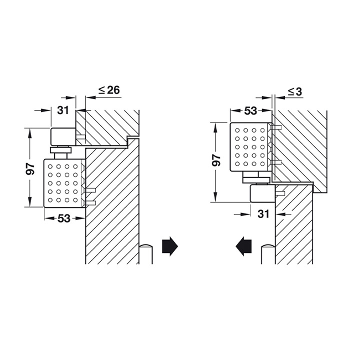 Дверний доводчик DORMAKABA TS 93 (мод.G | EN2-5)