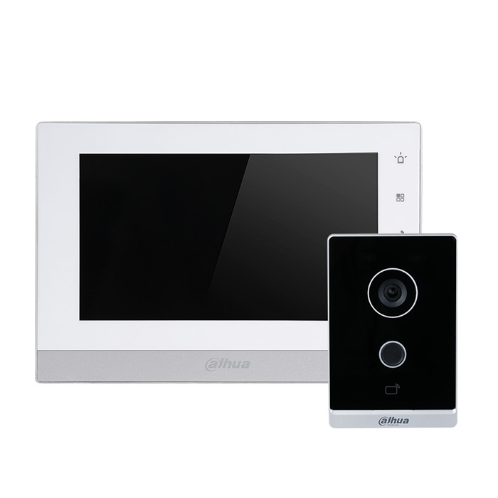 Комплект відеодомофону Dahua DHI-VTH1550CH-S2 + DHI-VTO2211G-WP
