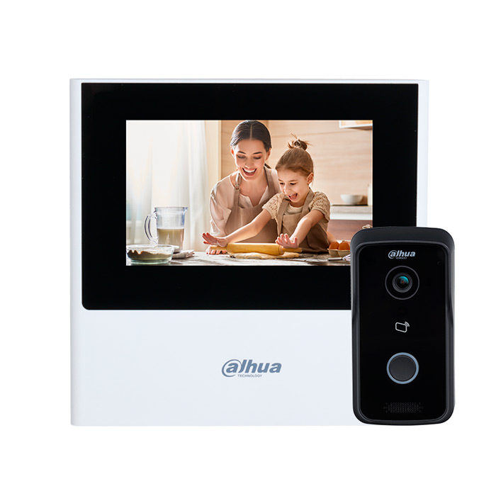 Комплект відеодомофону Dahua DHI-VTH2611L-WP + DHI-VTO2111D-P-S2