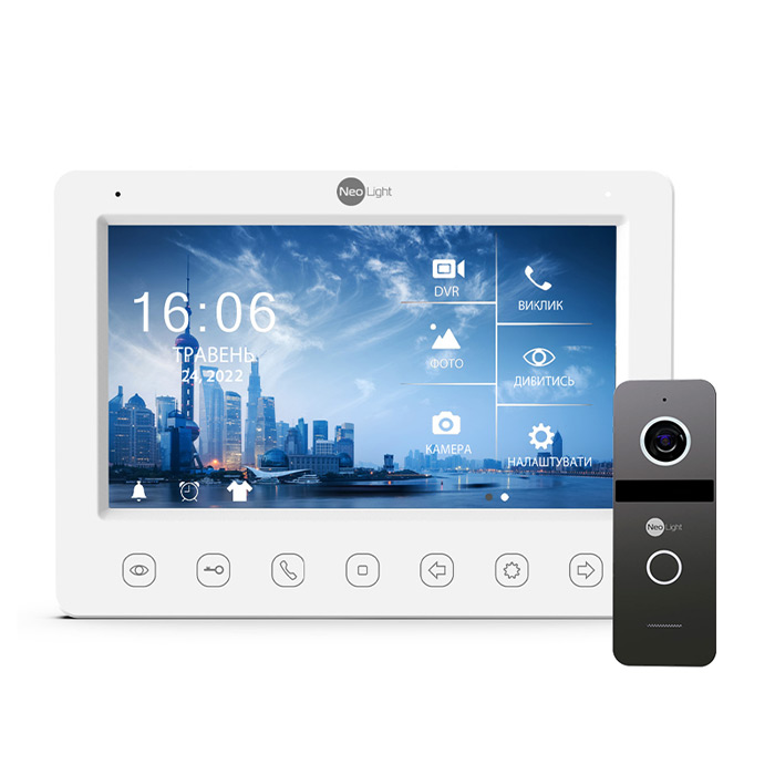 Комплект відеодомофону NeoLight NeoKIT FHD Pro Graphite