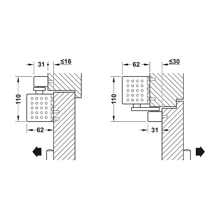 Дверний доводчик DORMAKABA TS 93 (мод.B | EN5-7)