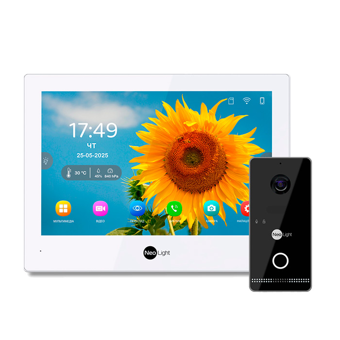 Комплект відеодомофону NeoLight Alpha Hybrid IPWO KIT Black
