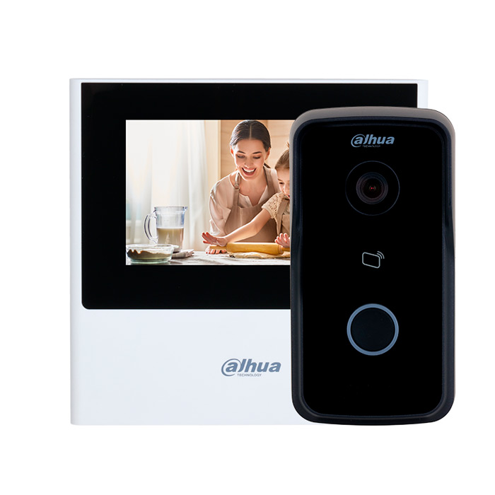 Комплект відеодомофону Dahua DHI-VTH2611L-WP + DHI-VTO2111D-P-S3