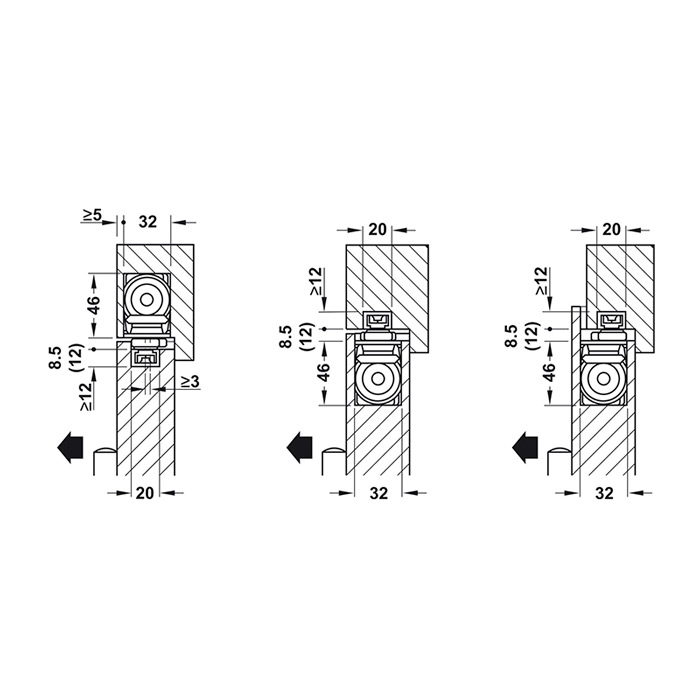 Прихований доводчик дверей DORMAKABA ITS 96 EN2-4