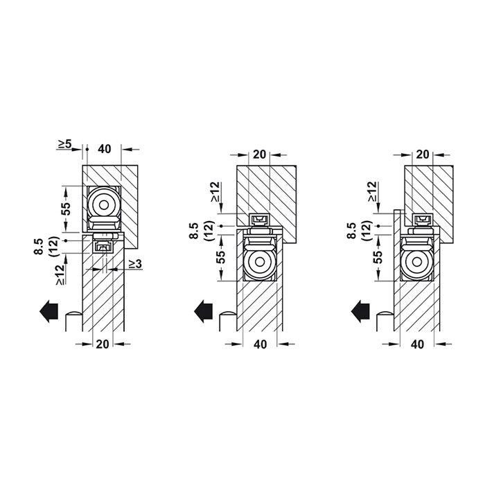 Прихований доводчик дверей DORMAKABA ITS 96 EN3-6