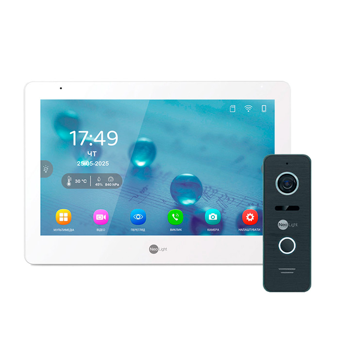 Комплект відеодомофону NeoLight Mezzo Hybrid HD KIT Black