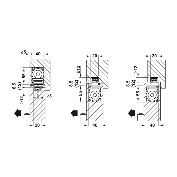 Прихований доводчик дверей DORMAKABA ITS 96 FL