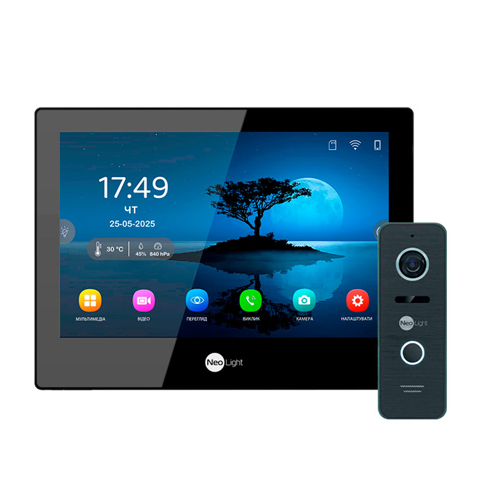 Комплект відеодомофону NeoLight ALPHA Hybrid HD KIT B/Graphite